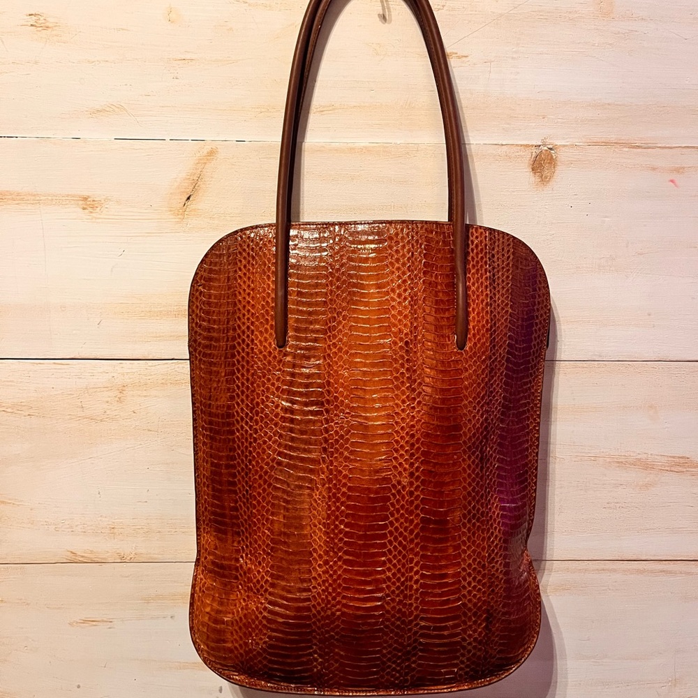 Nina Ricca Brown Alligator Purse